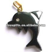 Hematite Dolphin Pendants